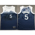 Youth Minnesota Timberwolves #5 Anthony Edwards Navy 2023 City Icon Swingman Jersey