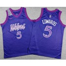 Youth Minnesota Timberwolves #5 Anthony Edwards Purple 2025 City Swingman Jersey