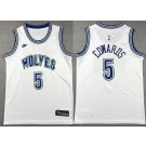 Youth Minnesota Timberwolves #5 Anthony Edwards White Classic Icon Swingman Jersey