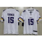 Youth Minnesota Vikings #15 Dallas Turner Limited White Vapor Jersey