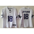 Youth Minnesota Vikings #18 Justin Jefferson Limited White Alternate FUSE Vapor Jersey
