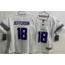 Youth Minnesota Vikings #18 Justin Jefferson Limited White Alternate Vapor Jersey