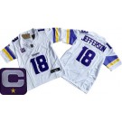 Youth Minnesota Vikings #18 Justin Jefferson Limited White C Patch FUSE Vapor Jersey