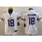 Youth Minnesota Vikings #18 Justin Jefferson Limited White Vapor Jersey