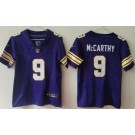 Youth Minnesota Vikings #9 JJ McCarthy Limited Purple Classic FUSE Vapor Jersey