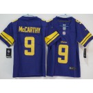 Youth Minnesota Vikings #9 JJ McCarthy Limited Purple Throwback Vapor Jersey