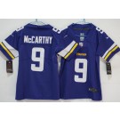 Youth Minnesota Vikings #9 JJ McCarthy Limited Purple Vapor Jersey