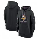 Youth Minnesota Vikings Black 2024 Crucial Catch Club Pullover Hoodie