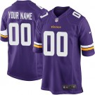 Youth Minnesota Vikings Customized Game Purple Jersey