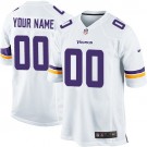 Youth Minnesota Vikings Customized Game White Jersey