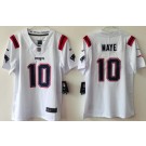 Youth New England Patriots #10 Drake Maye Limited White Vapor Jersey