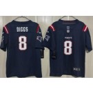 Youth New England Patriots #8 Stefon Diggs Limited Navy Vapor Jersey