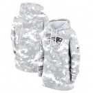 Youth New England Patriots Arctic Camo 2024 Salute to Service Club Fleece Pullover Hoodie