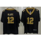 Youth New Orleans Saints #12 Chris Olave Limited Black Vapor Jersey
