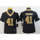 Youth New Orleans Saints #41 Alvin Kamara Limited Black Vapor Untouchable Jersey