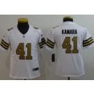 Youth New Orleans Saints #41 Alvin Kamara Limited White Rush Jersey