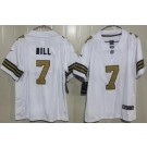 Youth New Orleans Saints #7 Taysom Hill Limited White Alternate Vapor Jersey