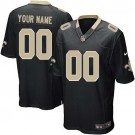 Youth New Orleans Saints Customized Game Black Jersey