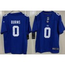 Youth New York Giants #0 Brian Burns Limited Blue Vapor Jersey