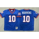 Youth New York Giants #10 Eli Manning Blue Throwback Jersey