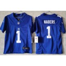Youth New York Giants #1 Malik Nabers Limited Blue FUSE Vapor Jersey