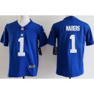 Youth New York Giants #1 Malik Nabers Limited Blue Vapor Jersey