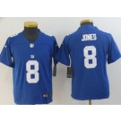 Youth New York Giants #8 Daniel Jones Limited Blue Vapor Untouchable Jersey