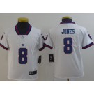 Youth New York Giants #8 Daniel Jones Limited White Rush Color Jersey