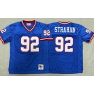 Youth New York Giants #92 Michael Strahan Blue 1993 Throwback Jersey