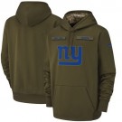 Youth New York Giants Olive Salute To Service Printed Pullover Hoodie