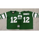 Youth New York Jets #12 Joe Namath Green Throwback Jersey