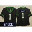 Youth New York Jets #1 Sauce Gardner Limited Black Nickname Sauce Vapor Jersey