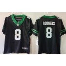 Youth New York Jets #8 Aaron Rodgers Limited Black FUSE Vapor Jersey