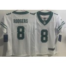 Youth New York Jets #8 Aaron Rodgers Limited White Vapor Jersey