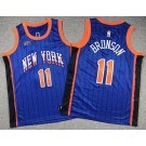 Youth New York Knicks #11 Jalen Brunson Blue 2023 City Icon Swingman Jersey