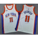Youth New York Knicks #11 Jalen Brunson White 2024 City Swingman Jersey