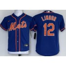 Youth New York Mets #12 Francisco Lindor Blue Cool Base Jersey