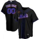 Youth New York Mets Customized Black Cool Base Jersey