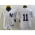 Youth New York Yankees #11 Anthony Volpe White Cool Base Jersey