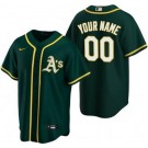Youth Oakland Athletics Customized Green Nike Cool Base Jersey