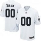 Youth Oakland Raiders Customized Game White Jersey