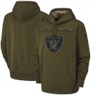 Youth Oakland Raiders Olive Salute To Service Printed Pullover Hoodie
