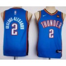 Youth Oklahoma City Thunder #2 Shai Gilgeous Alexander Blue Icon Sponsor Swingman Jersey