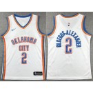 Youth Oklahoma City Thunder #2 Shai Gilgeous Alexander White Icon Swingman Jersey