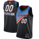 Youth Oklahoma City Thunder Customized Black 2021 City Stitched Swingman Jersey