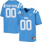 Youth Ole Miss Rebels Customized Light Blue College Football Jersey