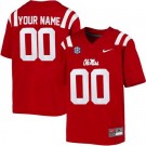 Youth Ole Miss Rebels Customized Red College Football Jersey