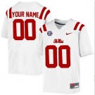 Youth Ole Miss Rebels Customized White College Football Jersey