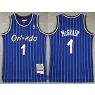 Youth Orlando Magic #1 Tracy McGrady Blue 2003 Throwback Swingman Jersey