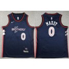 Youth Philadelphia 76ers #0 Tyrese Maxey Navy 2023 City Icon Swingman Jersey